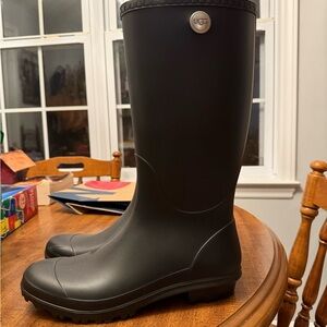 UGG Black Rubber Sole Boots
